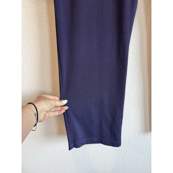 Chico's 1 Easywear Women's Navy Blue Straight Leg Pull On Stretchy Pants Medium - Picture 3 of 9